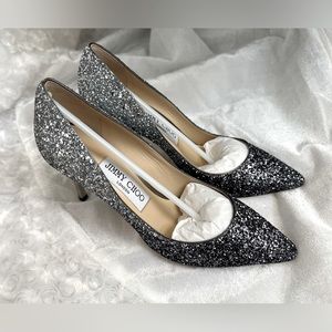 Brand New Jimmy Choo Silver blue Stiletto Heels